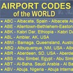 Airport codes list world